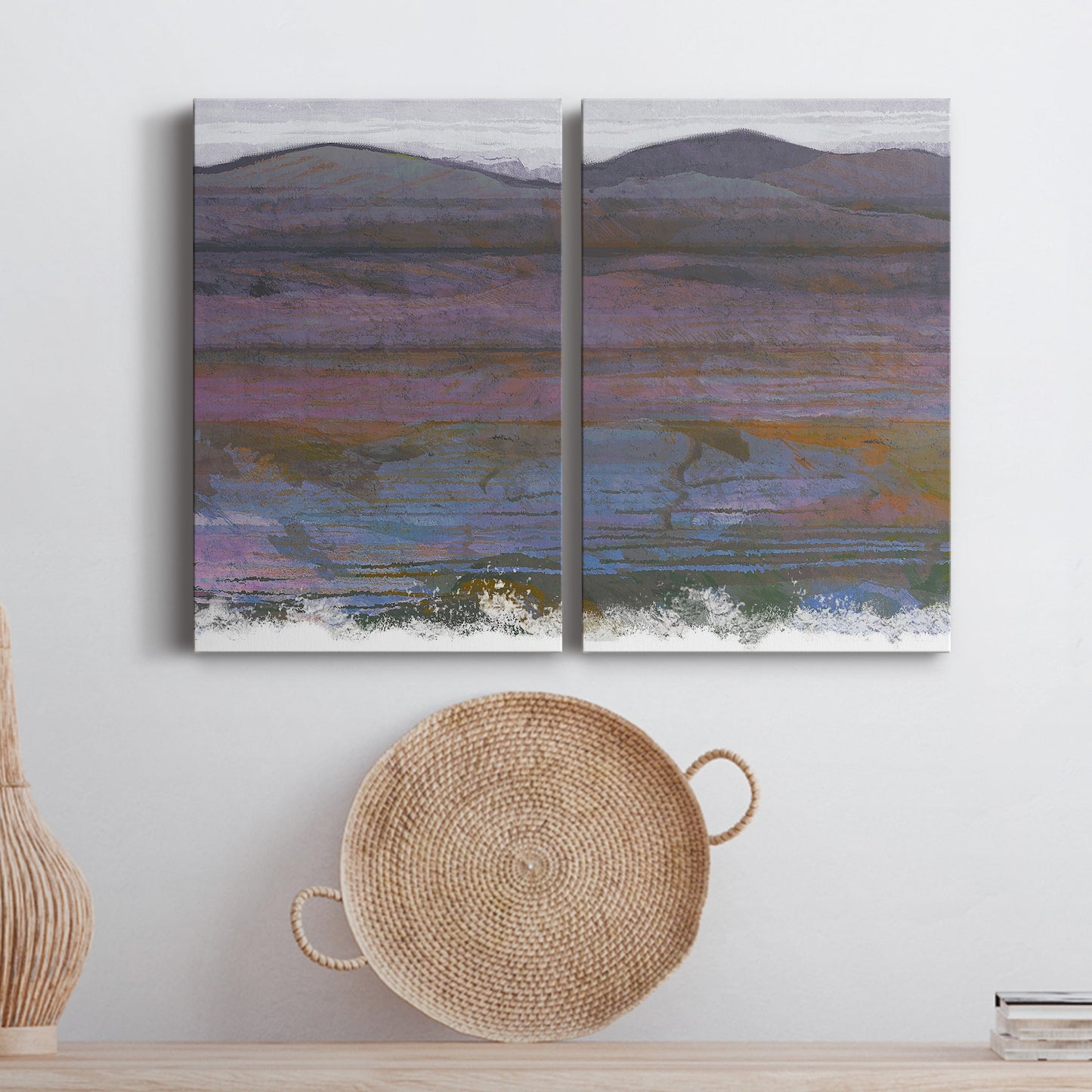 Majestic Mountains I Premium Gallery Wrapped Canvas - Ready to Hang - Set of 2 - 8 x 12 Each