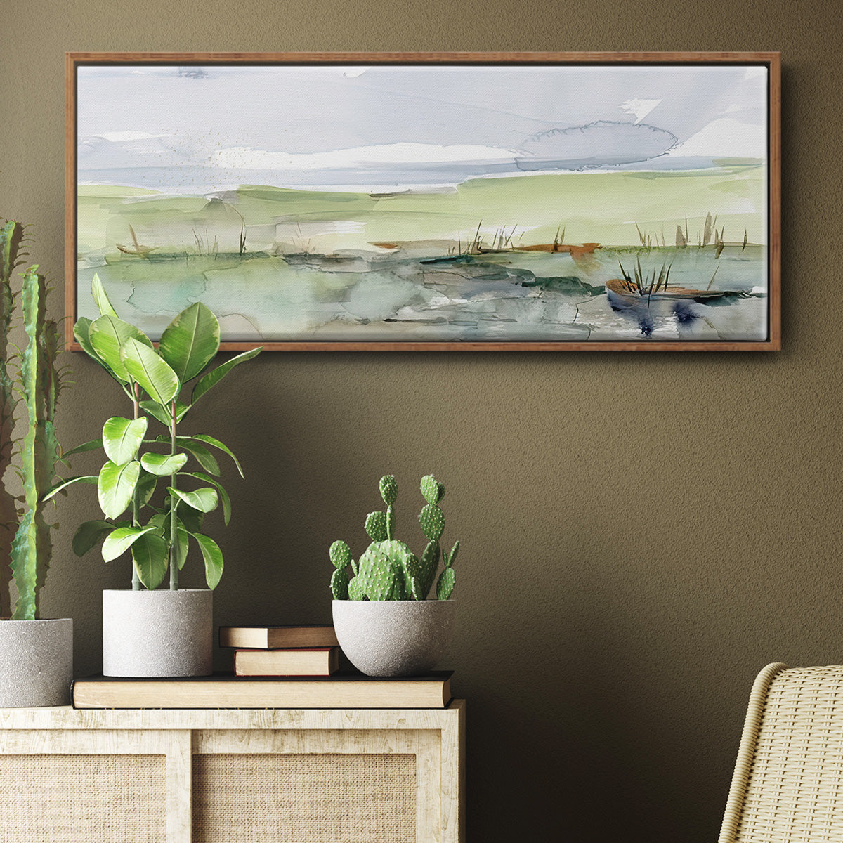Pastel Inlet II - Floater Framed Canvas Print
