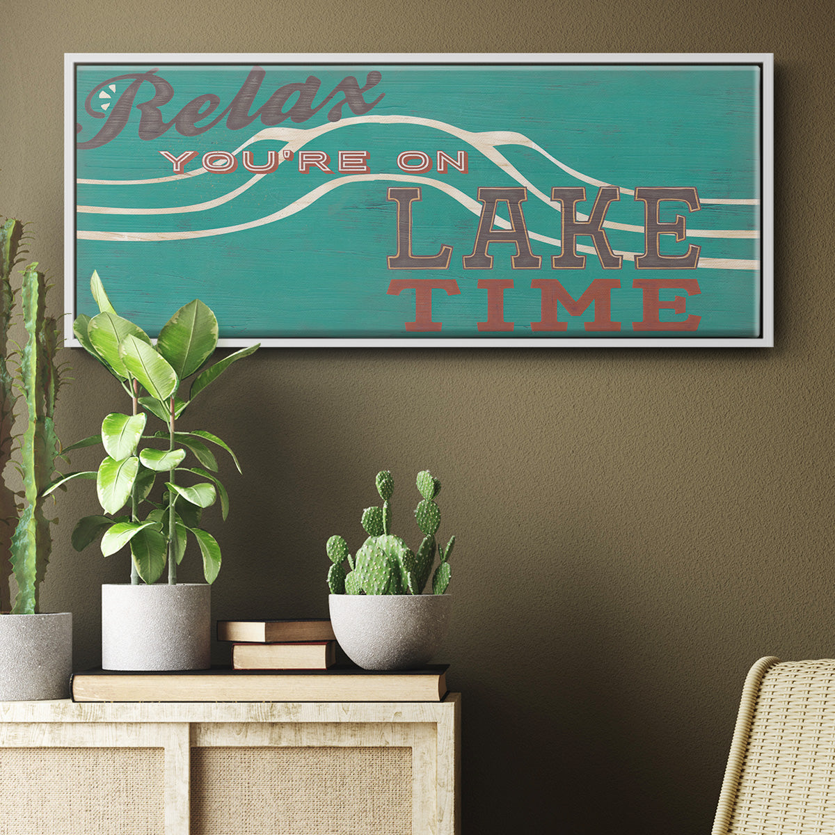 Cabin Life Collection H - Floater Framed Canvas Print