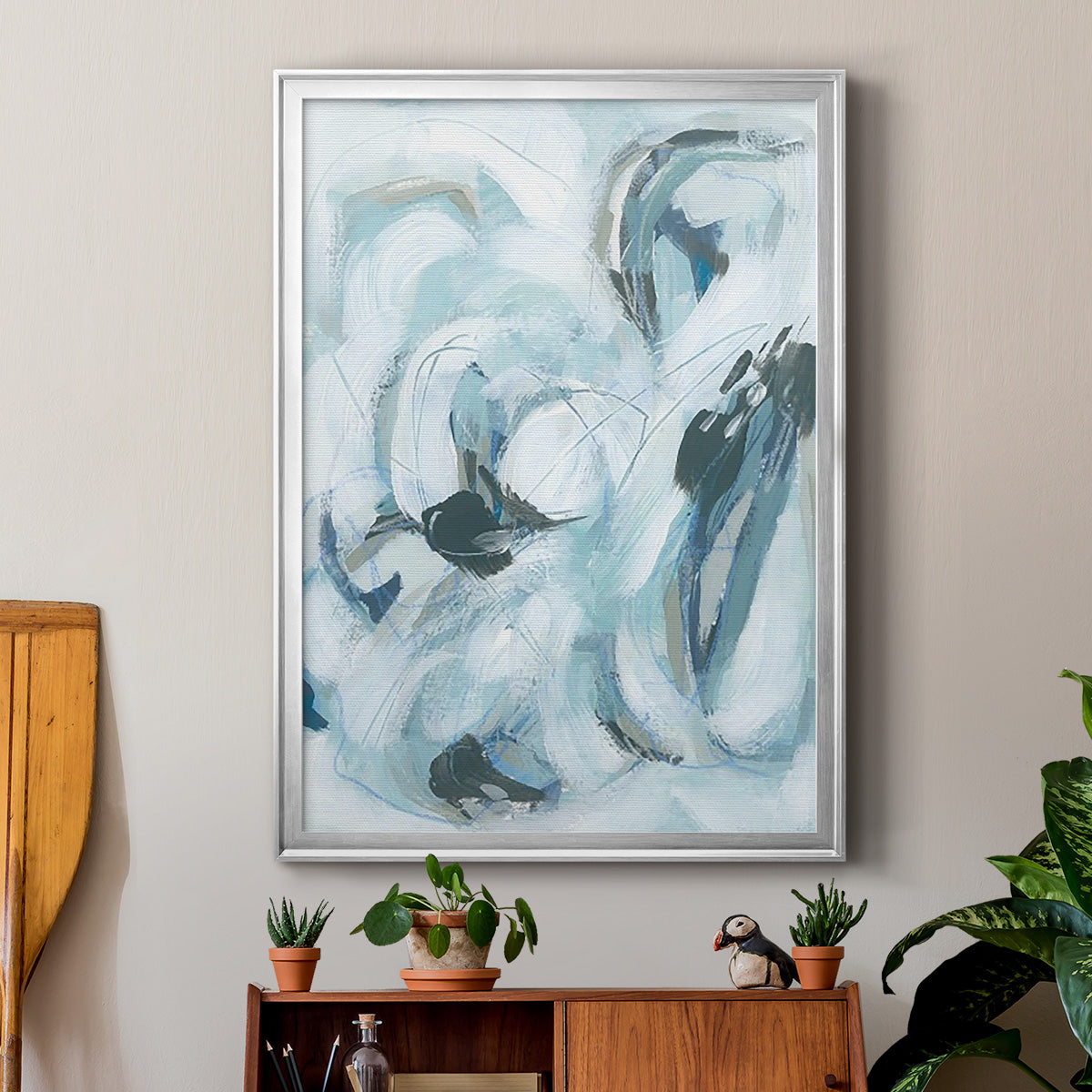 Fluid Receptor I - Modern Framed Canvas Print
