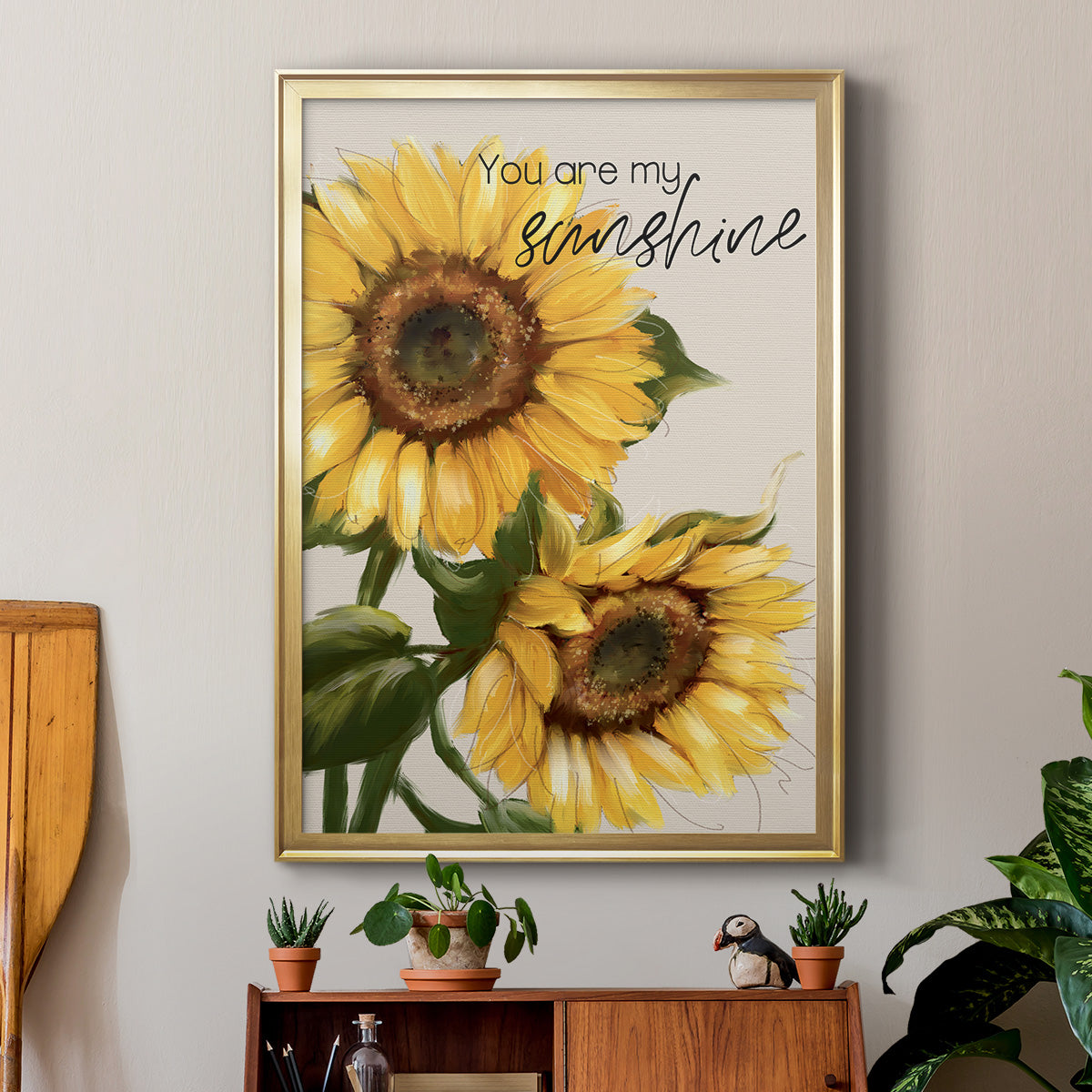 You Are My Sunshine - Modern Framed Canvas Print