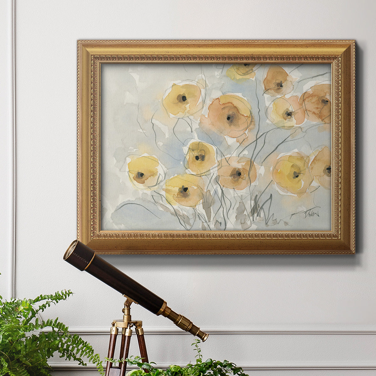 Sunset Poppies I Premium Framed Canvas- Ready to Hang