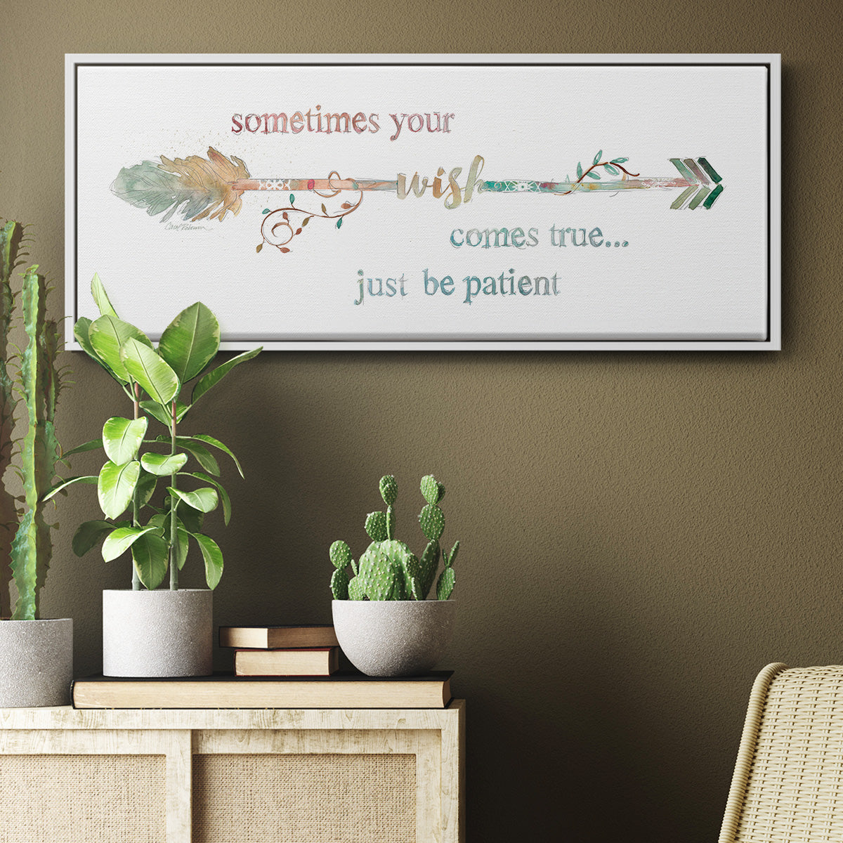 Wishing Arrow - Floater Framed Canvas Print