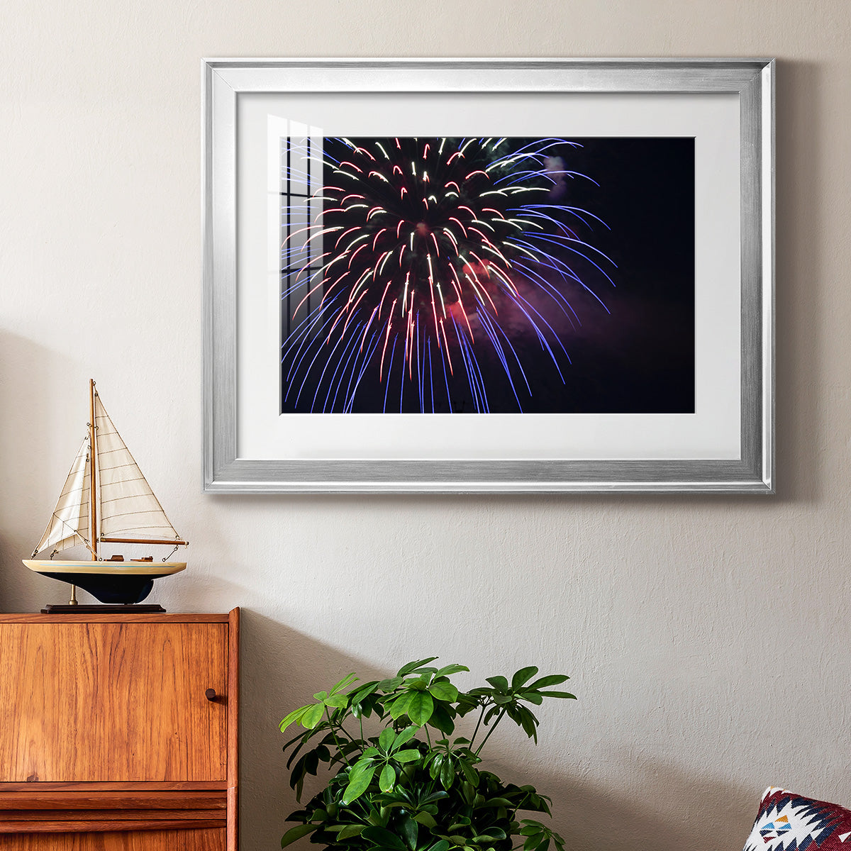 Sky Flower - Modern Framed Art Print