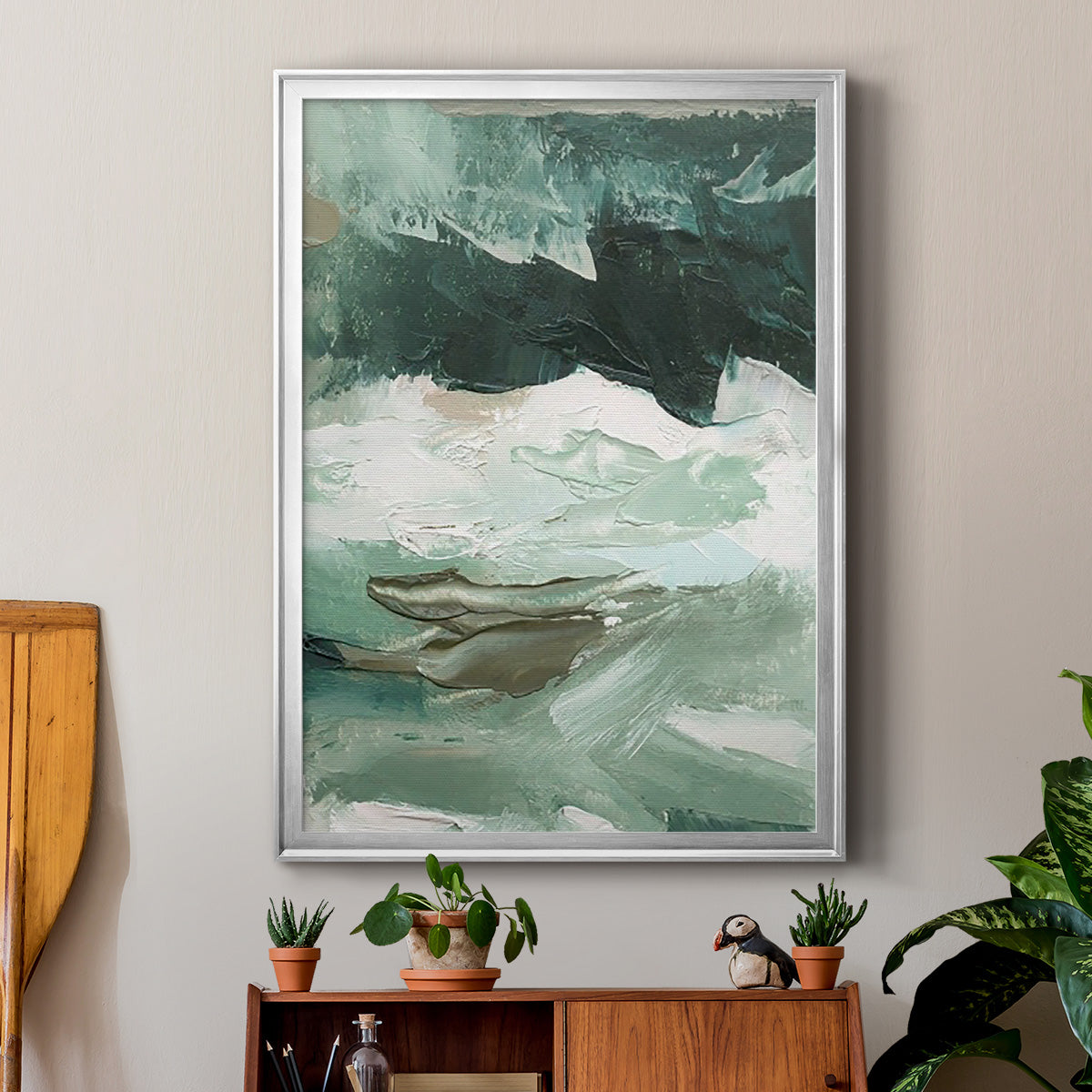 Crashing I - Modern Framed Canvas Print