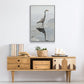 Heron - Framed Premium Gallery Wrapped Canvas L Frame - Ready to Hang