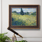 Green Wheat Field with Cypress - Ornate Framed Canvas Print