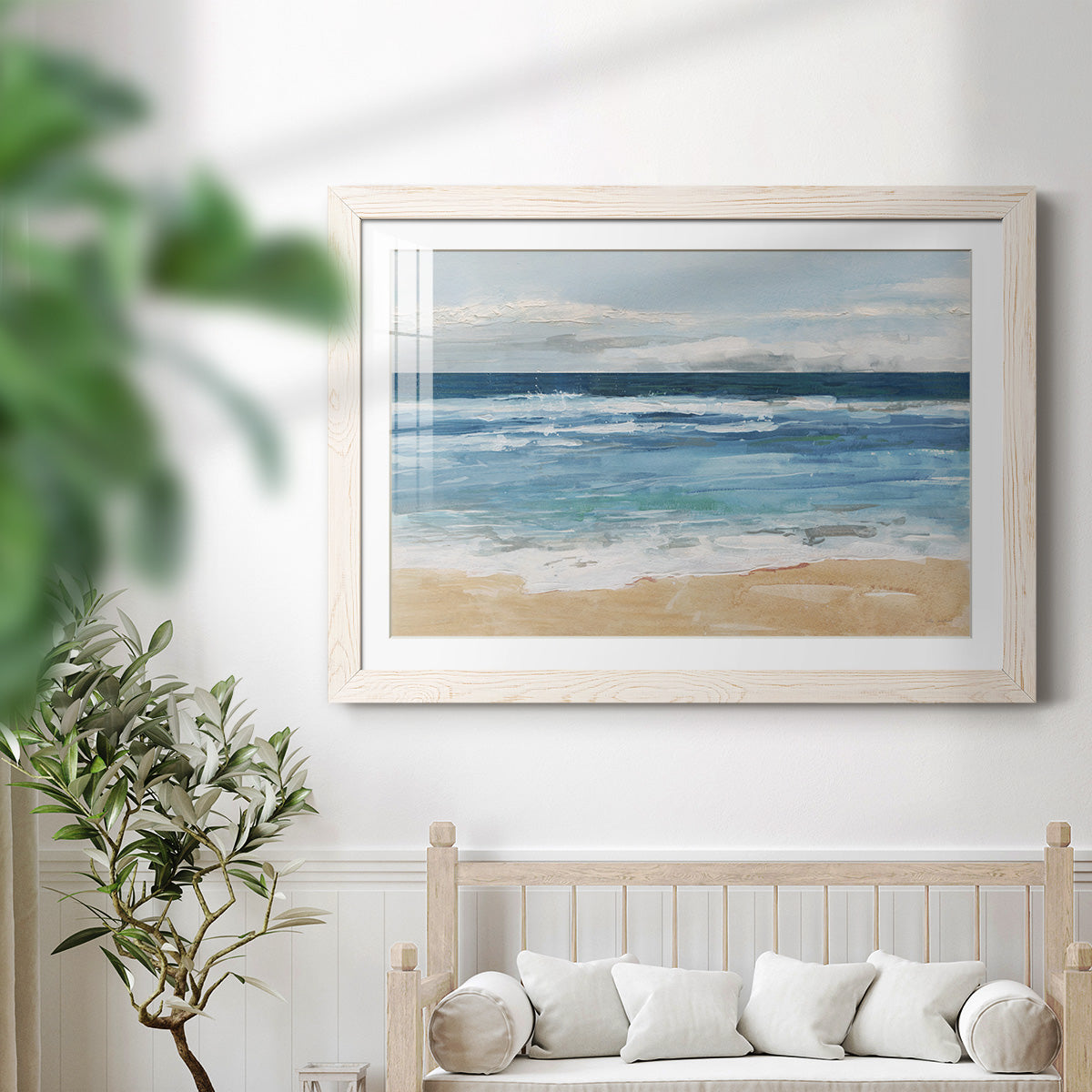 Ocean Waves II - Barnwood Framed Art Print