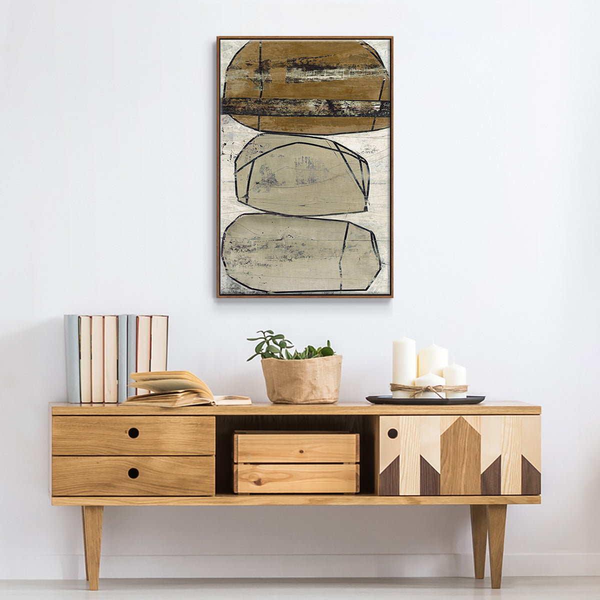 Dim Sum I - Floater Framed Canvas Print