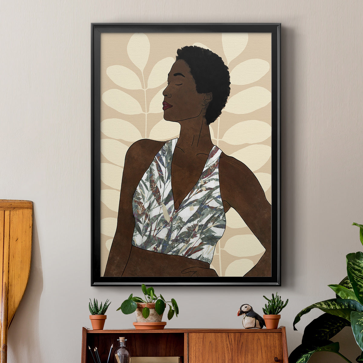 Ethnic Beauty I - Modern Framed Canvas Print