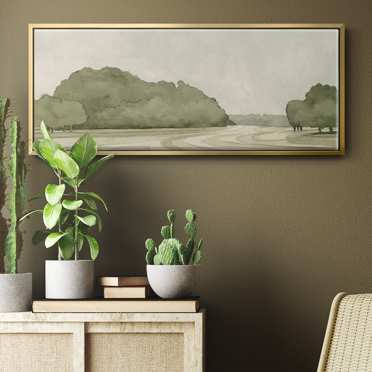 On Course I - Floater Framed Canvas Print