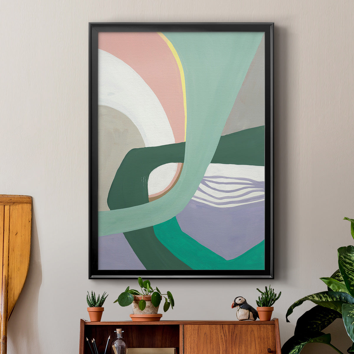 Merge Left - Modern Framed Canvas Print