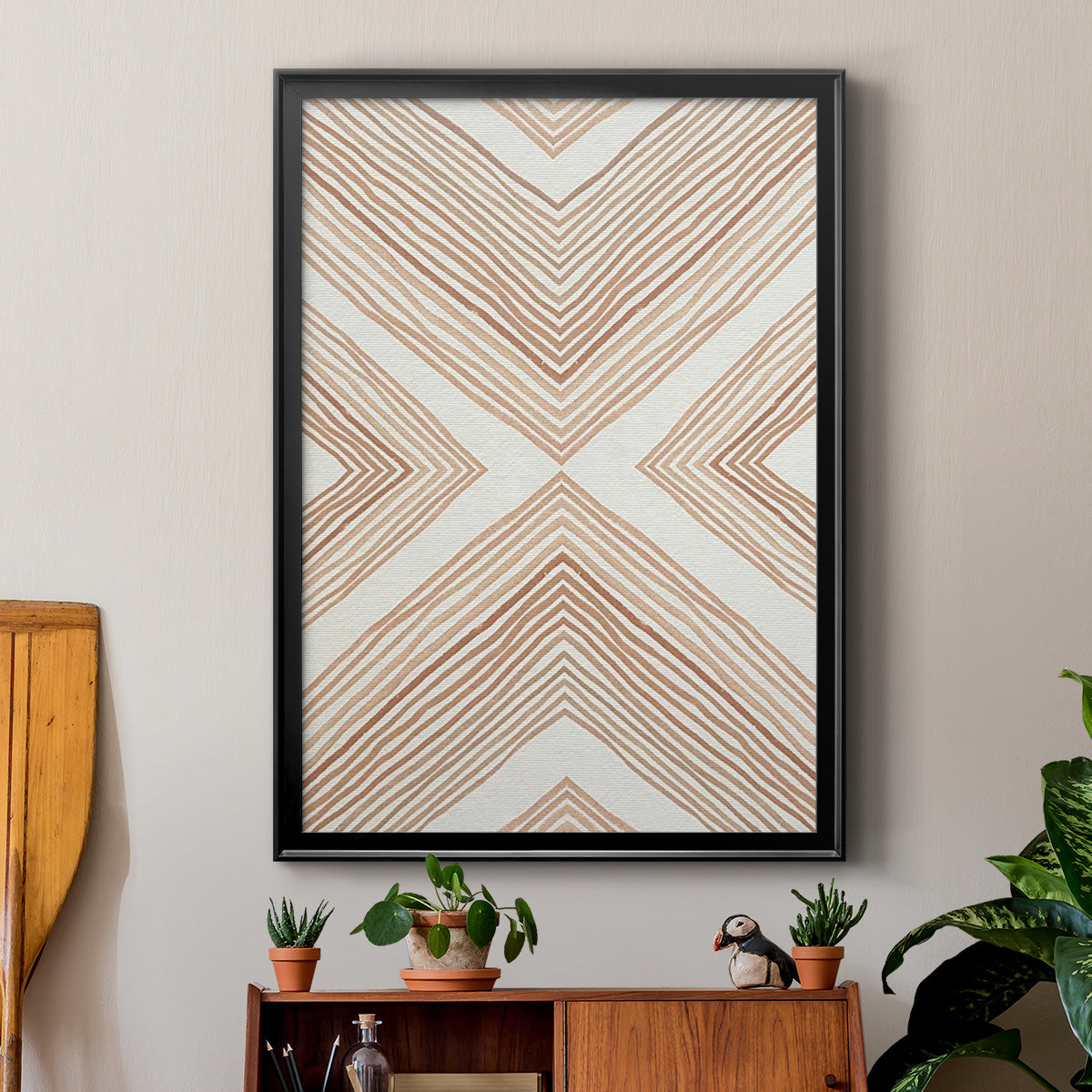 Diametric Clementine II - Modern Framed Canvas Print