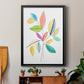 Color Pop Leaves I - Modern Framed Canvas Print