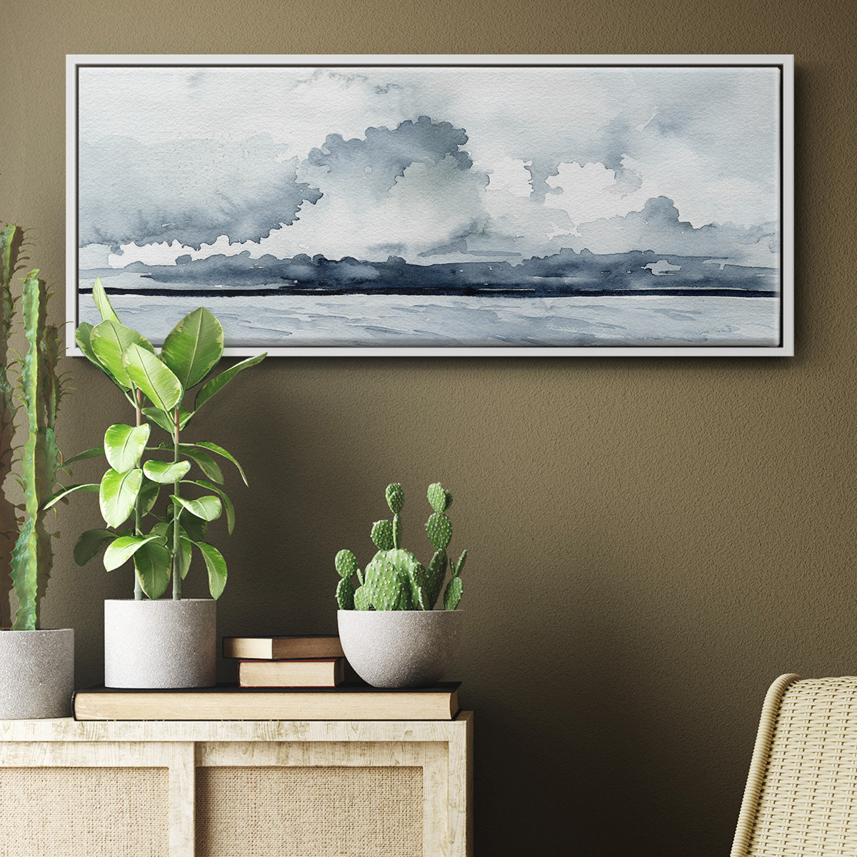 Passing Rain Storm I - Floater Framed Canvas Print