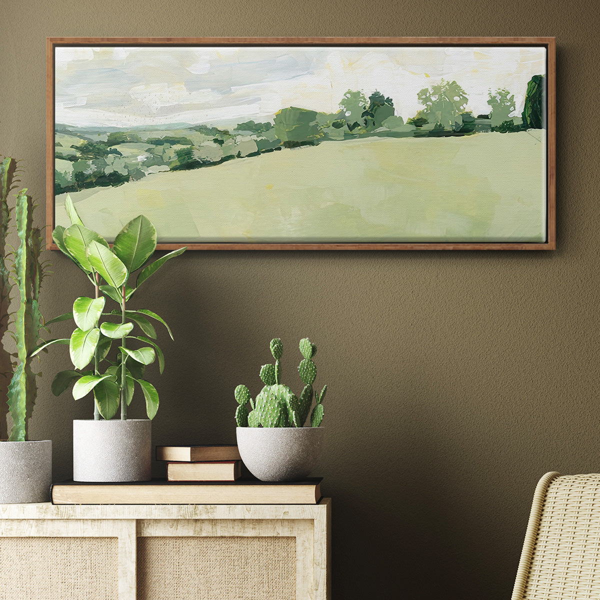 Pearly Pasture II - Floater Framed Canvas Print