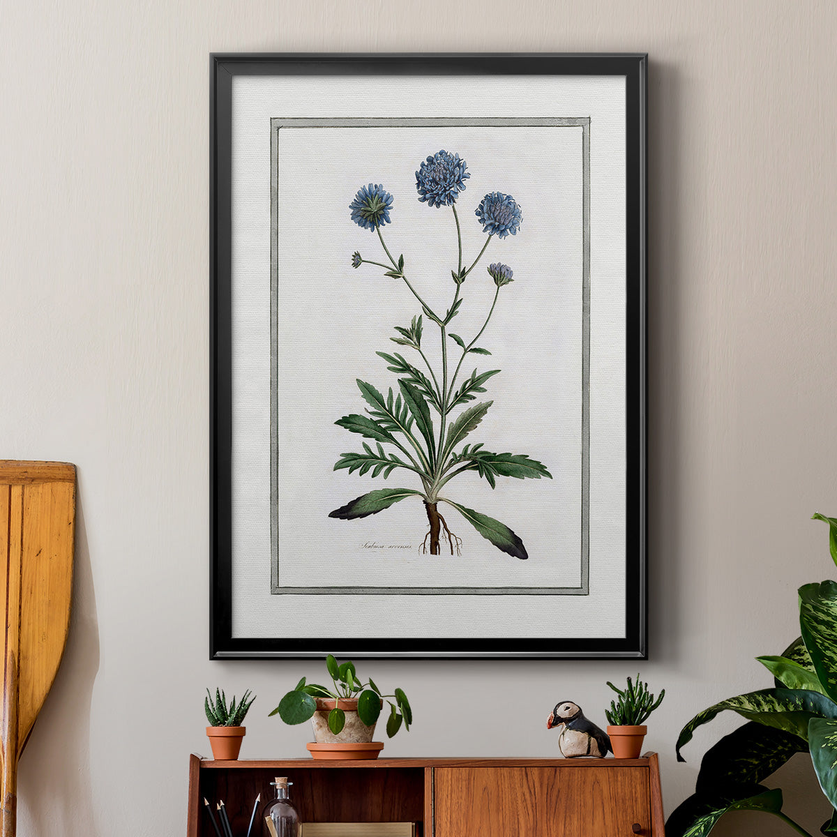 Soft Botanical II - Modern Framed Canvas Print