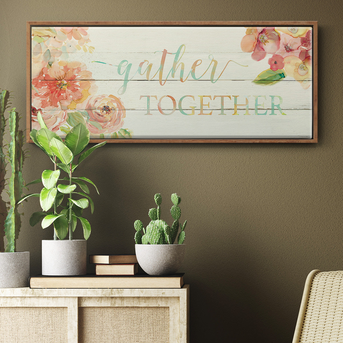 Gather Together - Floater Framed Canvas Print