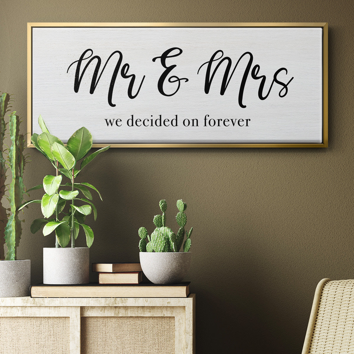 Decided on Forever - Floater Framed Canvas Print