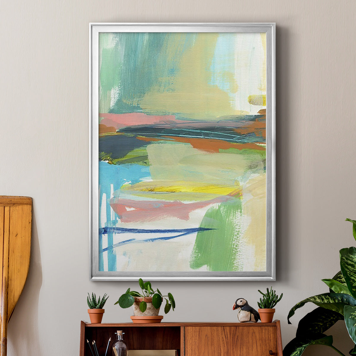 Radiant Horizon III - Modern Framed Canvas Print