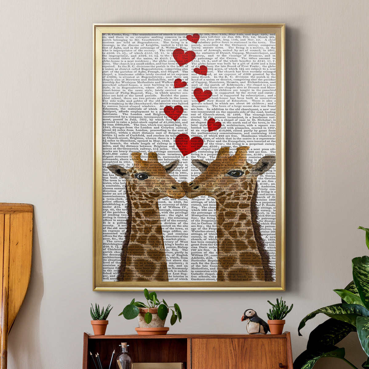 Love is in the Air Collection B - Modern Framed Canvas Print