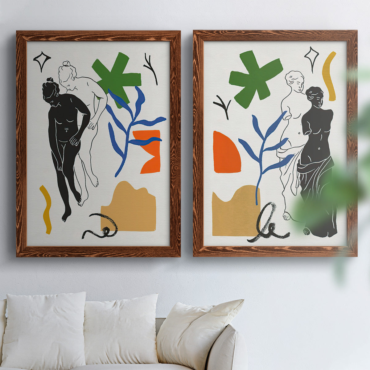 Starry Venus III - Premium Framed Canvas 2 Piece Set - Ready to Hang