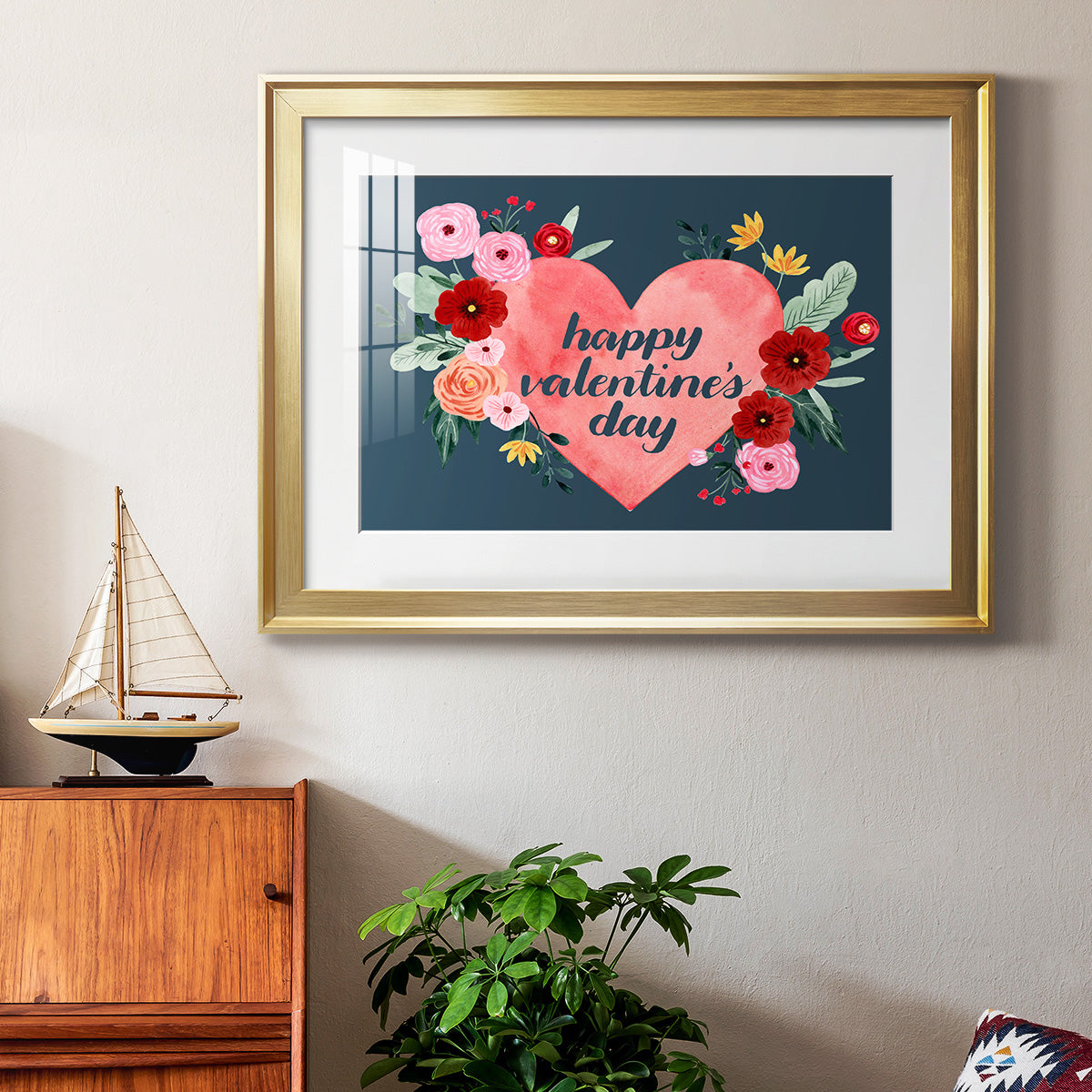 Sweet Hearts Collection A Premium Framed Print - Ready to Hang