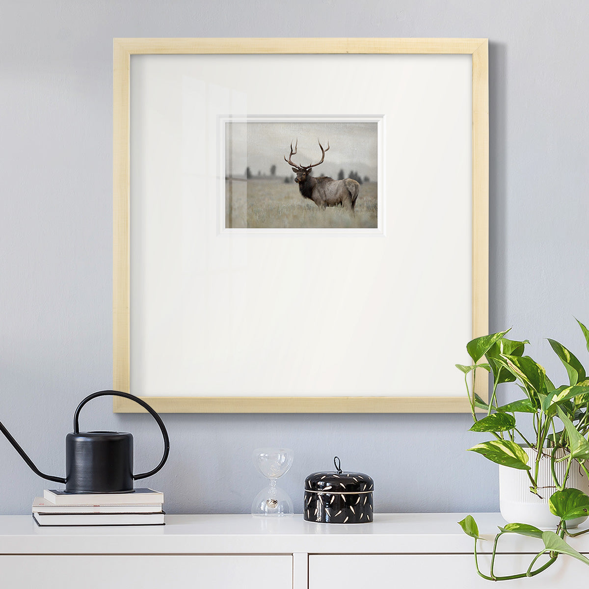 Grand Elk Premium Framed Print Double Matboard