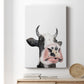 Watercolor Cow Portrait I Premium Gallery Wrapped Canvas - Ready to Hang