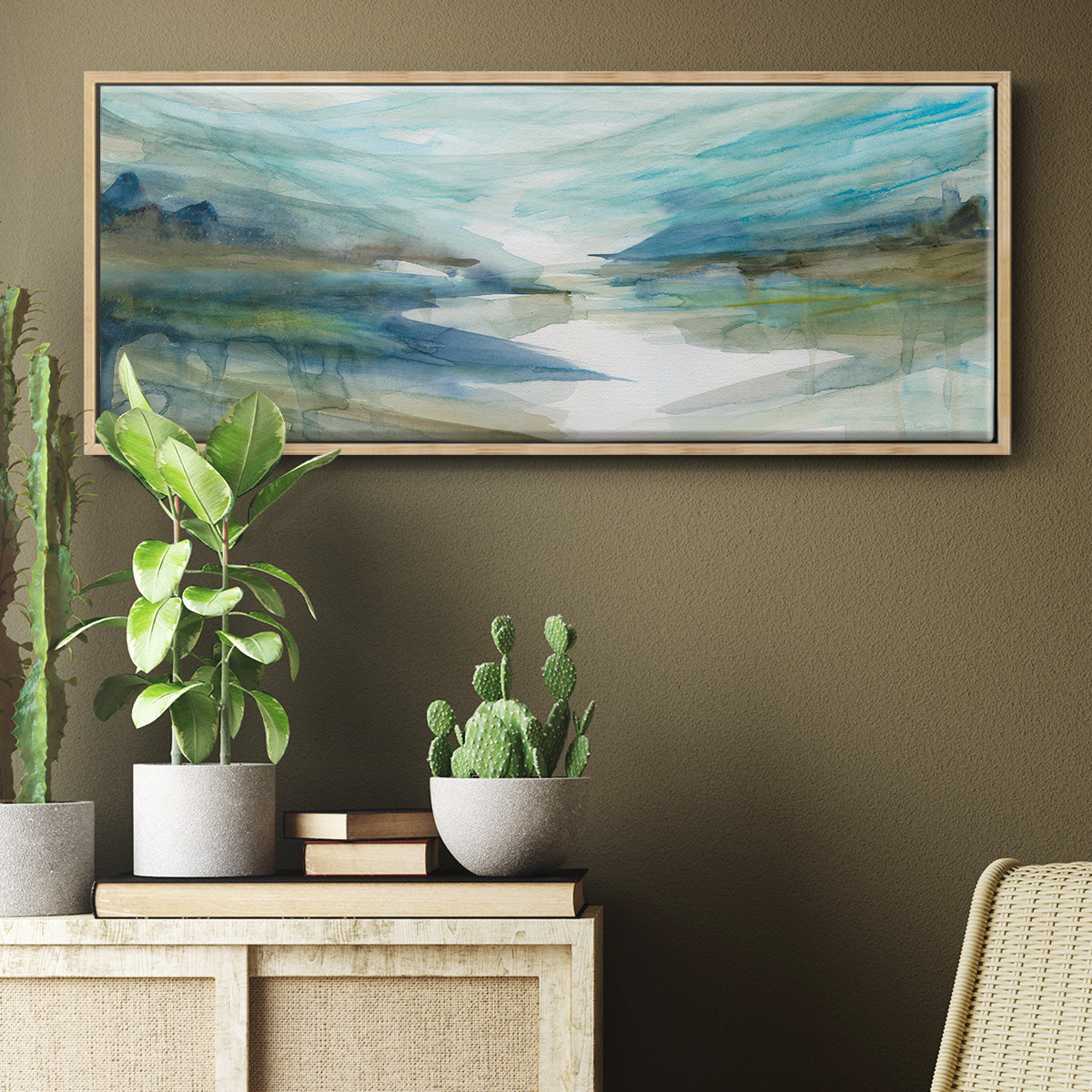 Spring Reflection II - Floater Framed Canvas Print