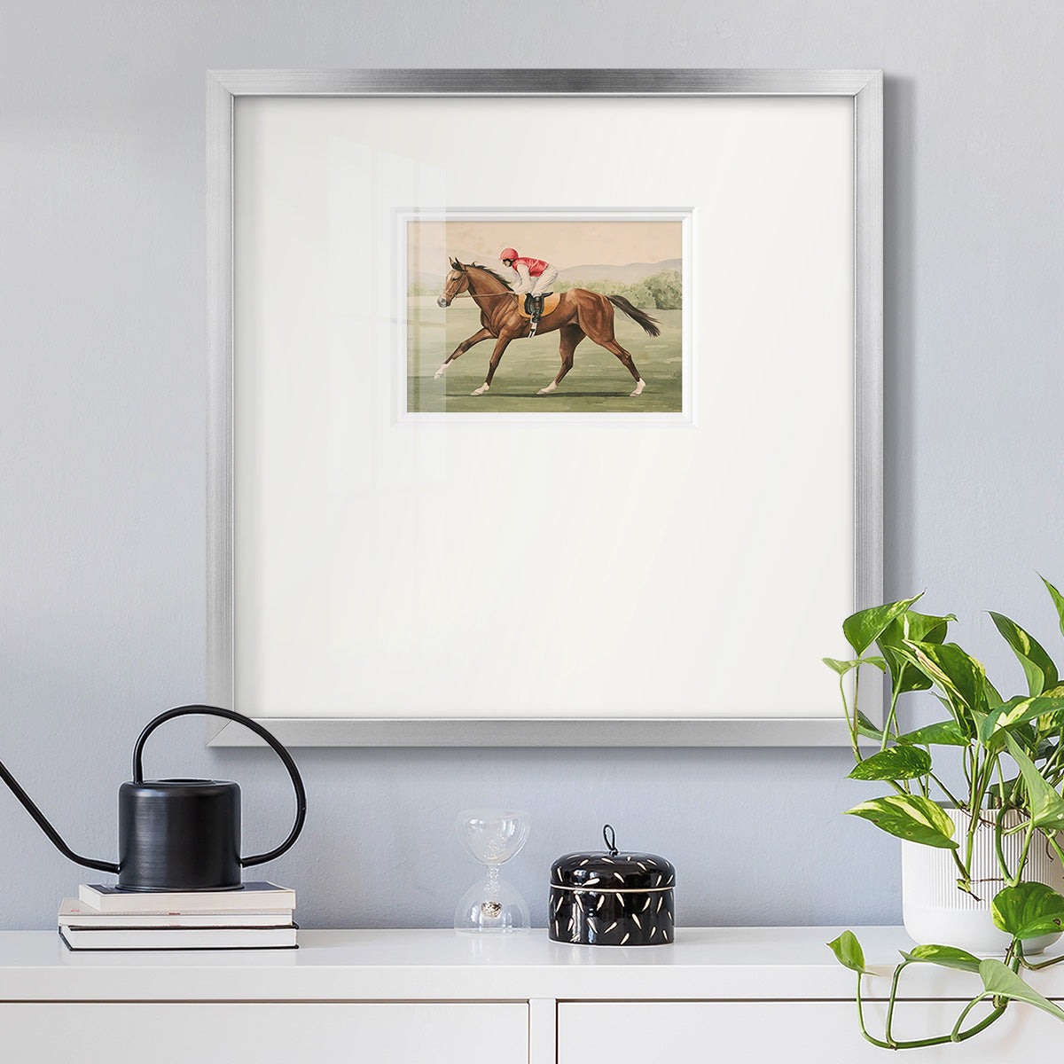 Vintage Equestrian I Premium Framed Print Double Matboard