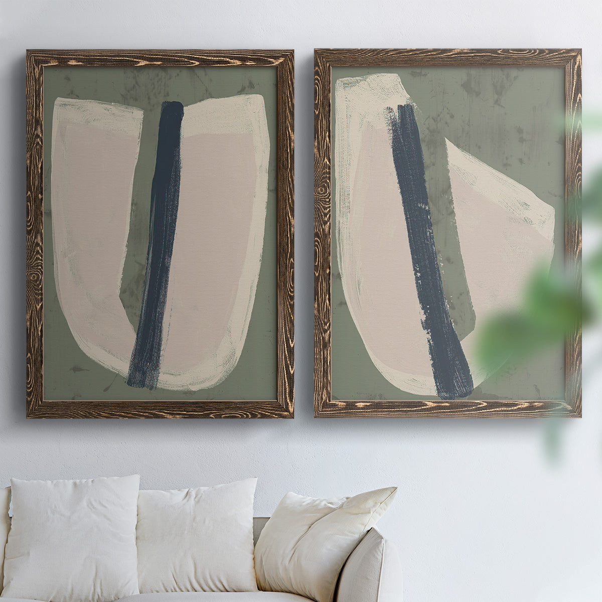 Paper Slice III - Premium Framed Canvas 2 Piece Set - Ready to Hang