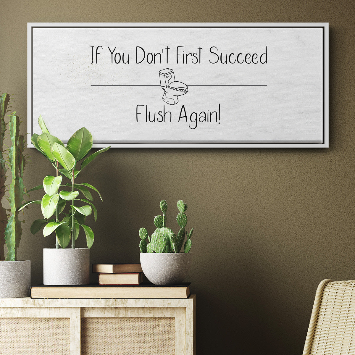 If You Don't ... - Floater Framed Canvas Print