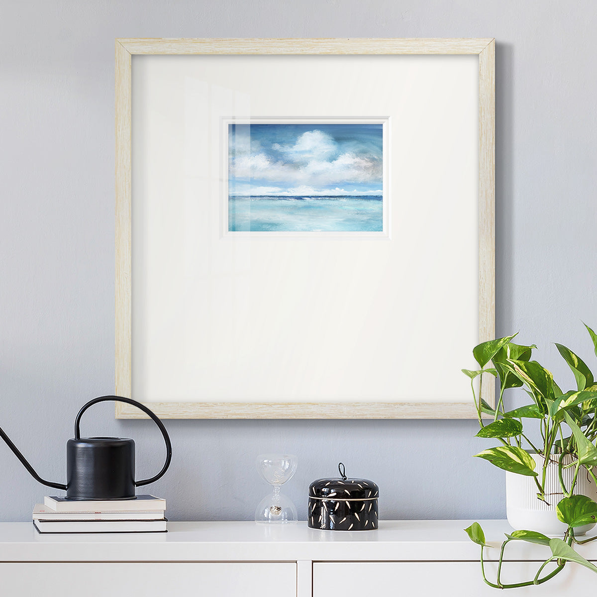 Caribbean Clouds Premium Framed Print Double Matboard