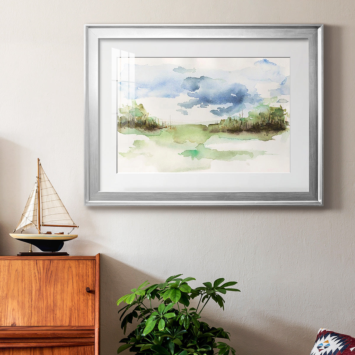 Brush Thickets I - Modern Framed Art Print