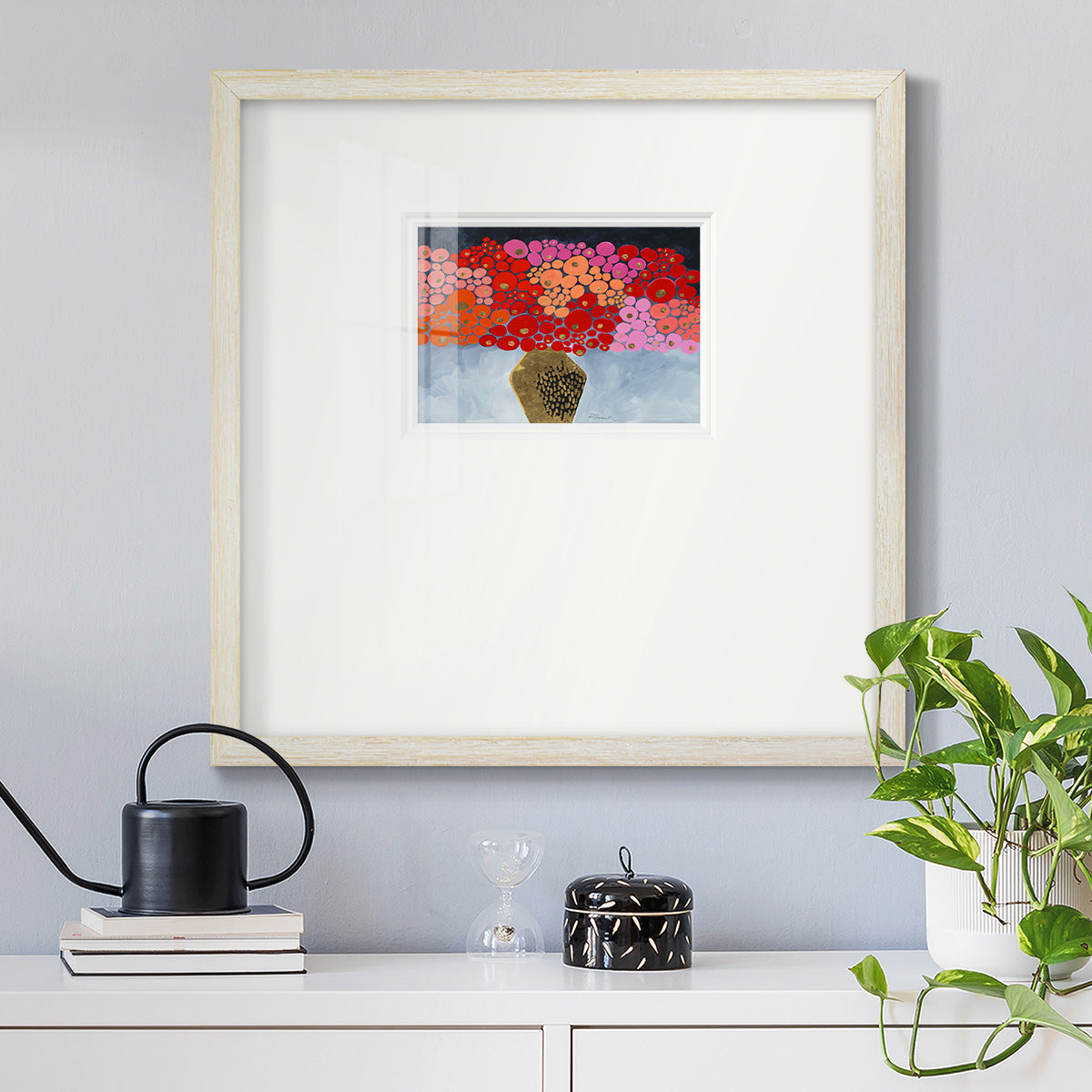 Red Poppies II- Premium Framed Print Double Matboard