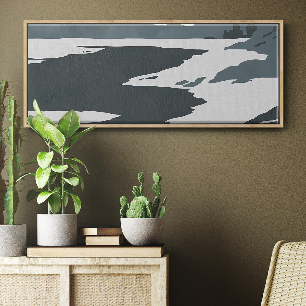 Cutter Island IV - Floater Framed Canvas Print