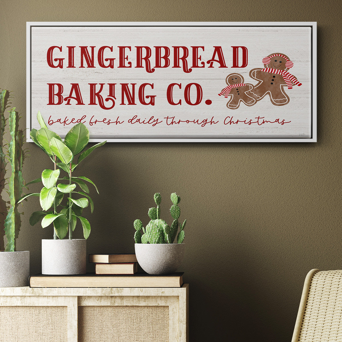 Gingerbread Baking Co - Floater Framed Canvas Print