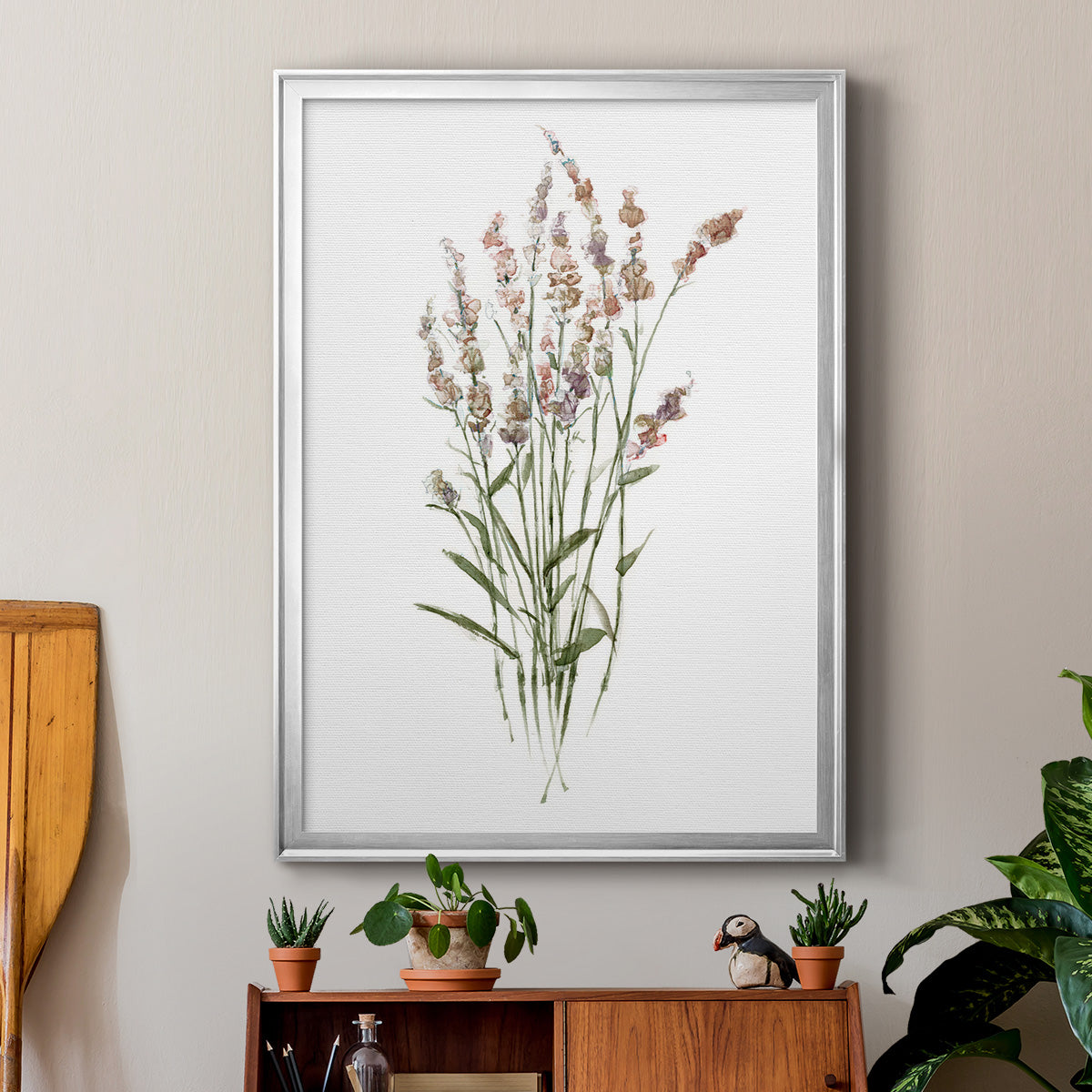 Dainty Botanical II - Modern Framed Canvas Print