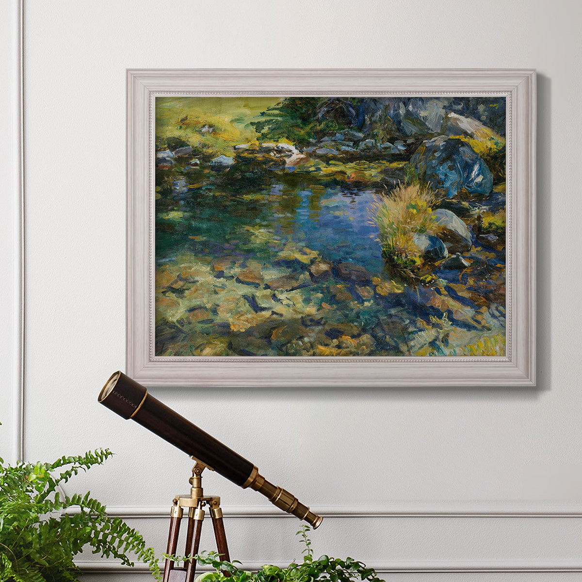 Alpine Pool - Ornate Framed Canvas Print