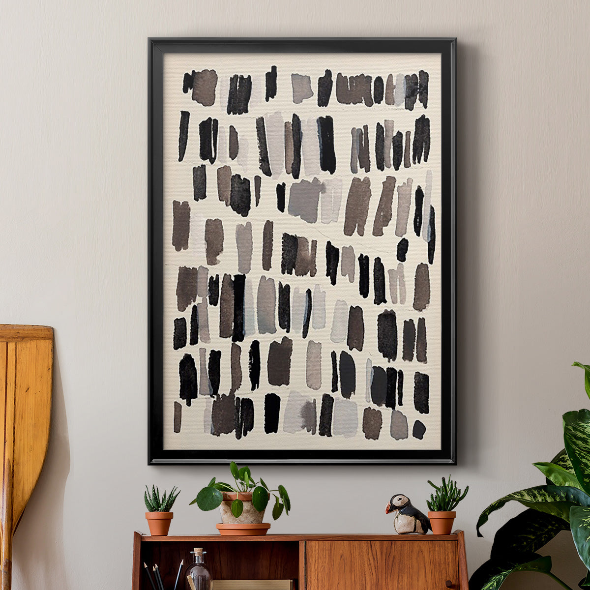 Chalk and Flint III - Modern Framed Canvas Print