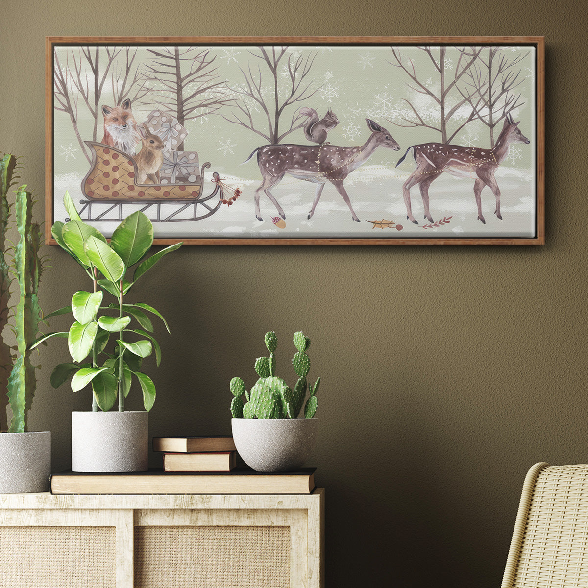 Christmas Time Collection D - Floater Framed Canvas Print