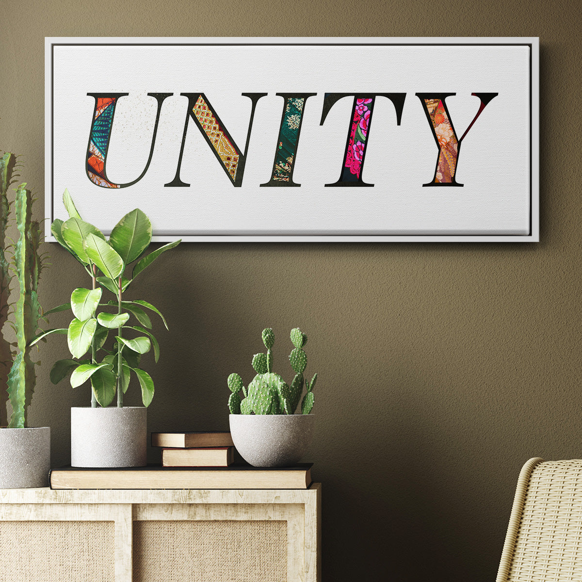 Unity - Floater Framed Canvas Print