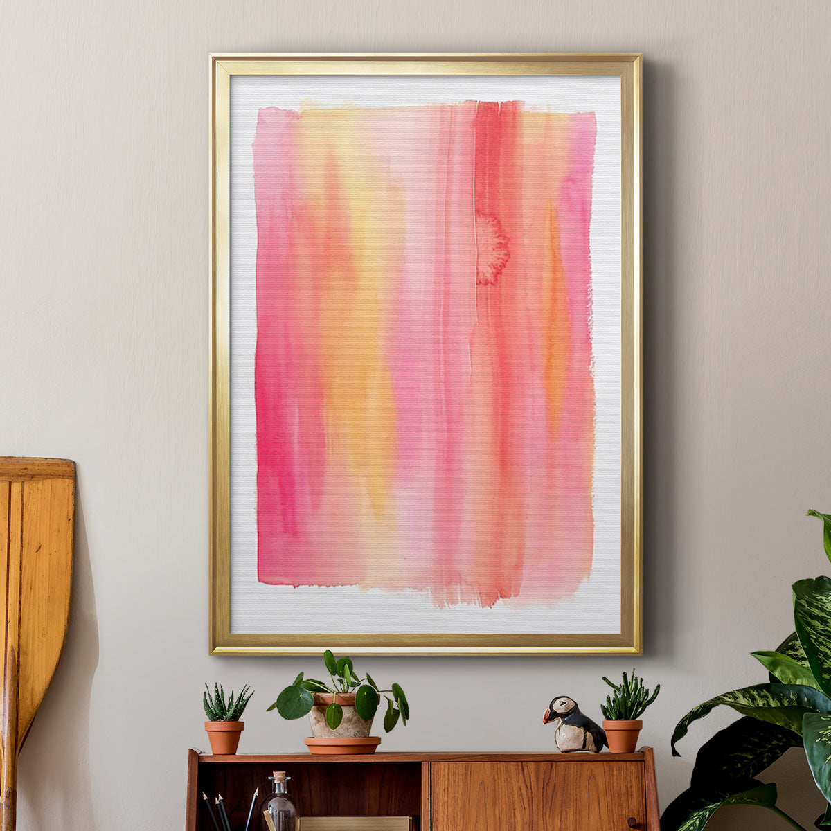 Summer Sherbet Wash I - Modern Framed Canvas Print