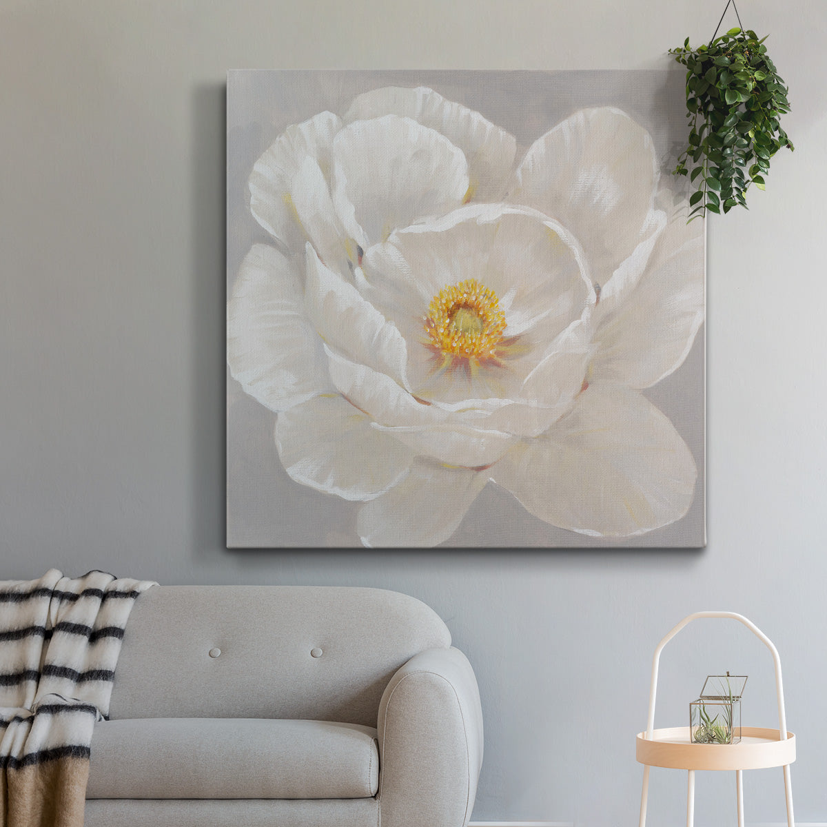 White Peony II-Premium Gallery Wrapped Canvas - Ready to Hang