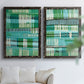 Teal Pattern I - Premium Framed Canvas 2 Piece Set - Ready to Hang