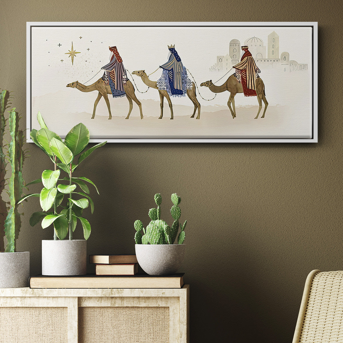Away in a Manger Collection D - Floater Framed Canvas Print