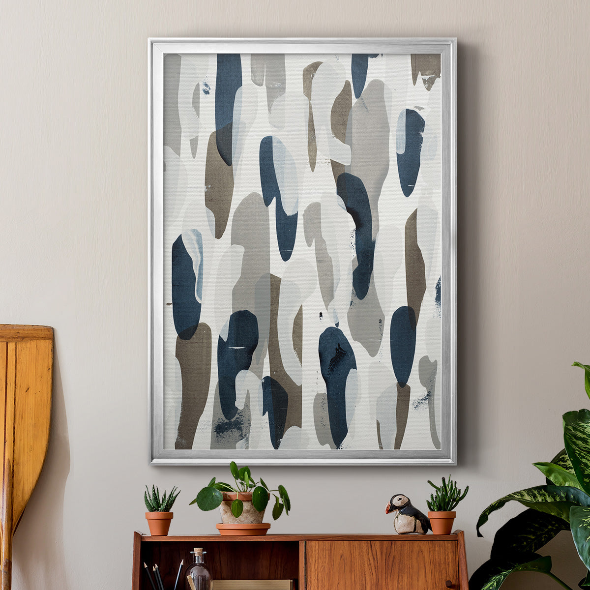 River's Run - Modern Framed Canvas Print