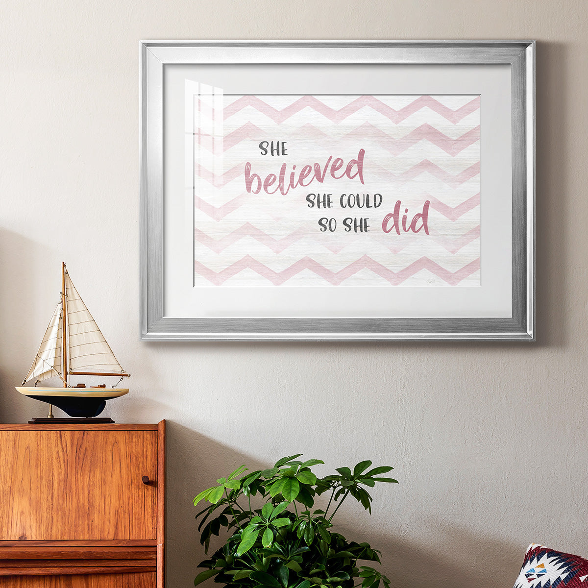 Believed She Could Premium Framed Print - Ready to Hang