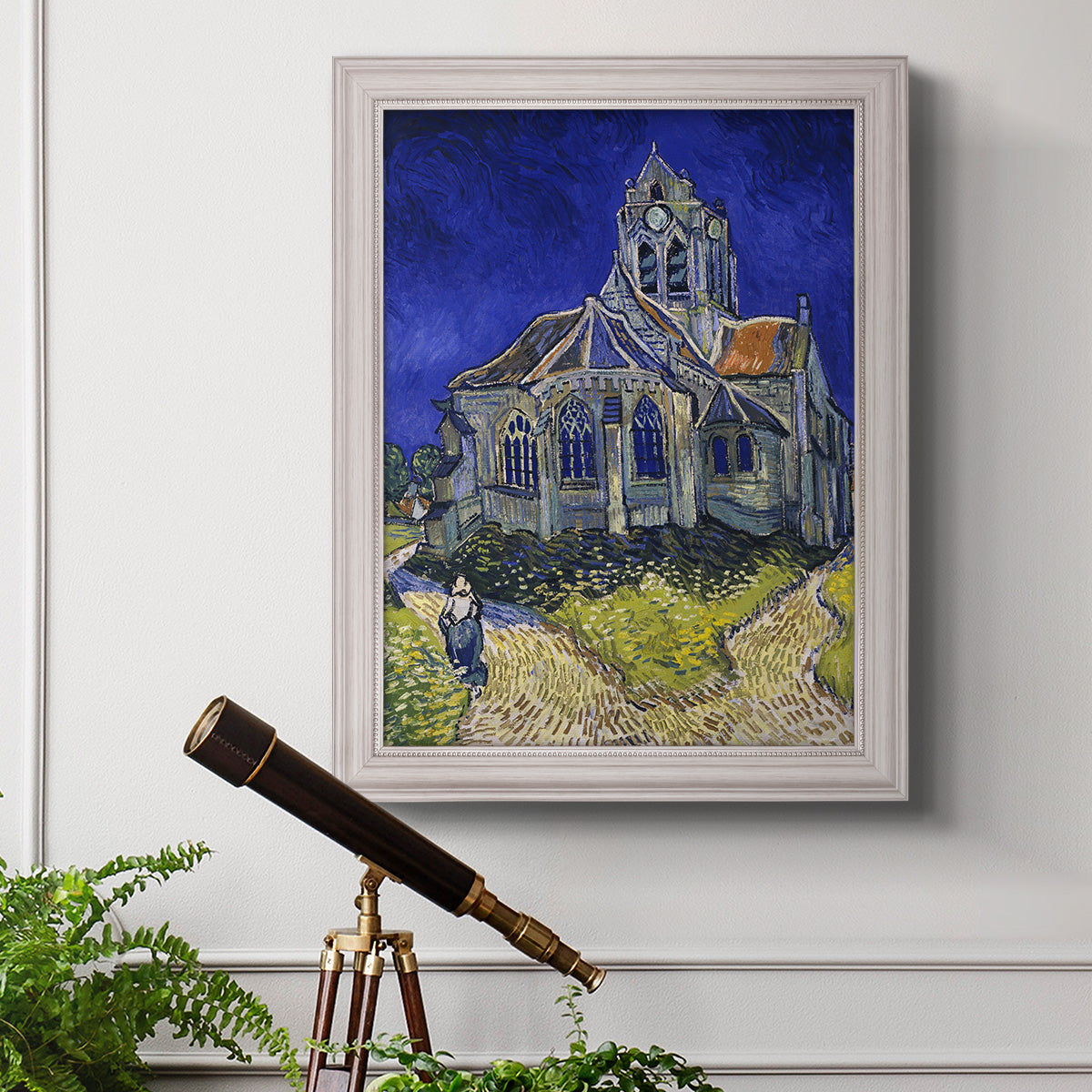 The Church at Auvers - Ornate Framed Canvas Print